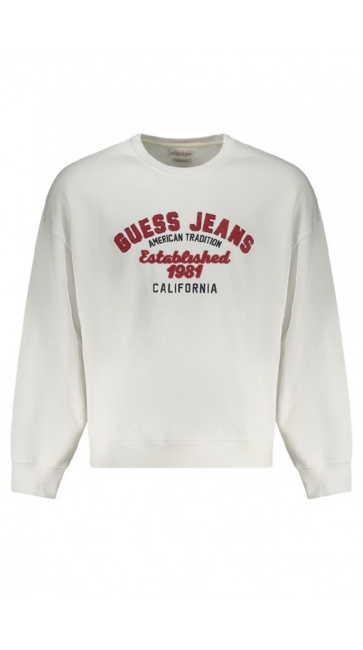 GUESS JEANS CN OS VINTAGE SWEAT ΜΠΛΟΥΖΑ ΦΟΥΤΕΡ ΑΝΔΡΙΚΗ WHITE