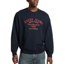 GUESS JEANS CN OS VINTAGE SWEAT ΜΠΛΟΥΖΑ ΦΟΥΤΕΡ ΑΝΔΡΙΚΗ DARK NAVY