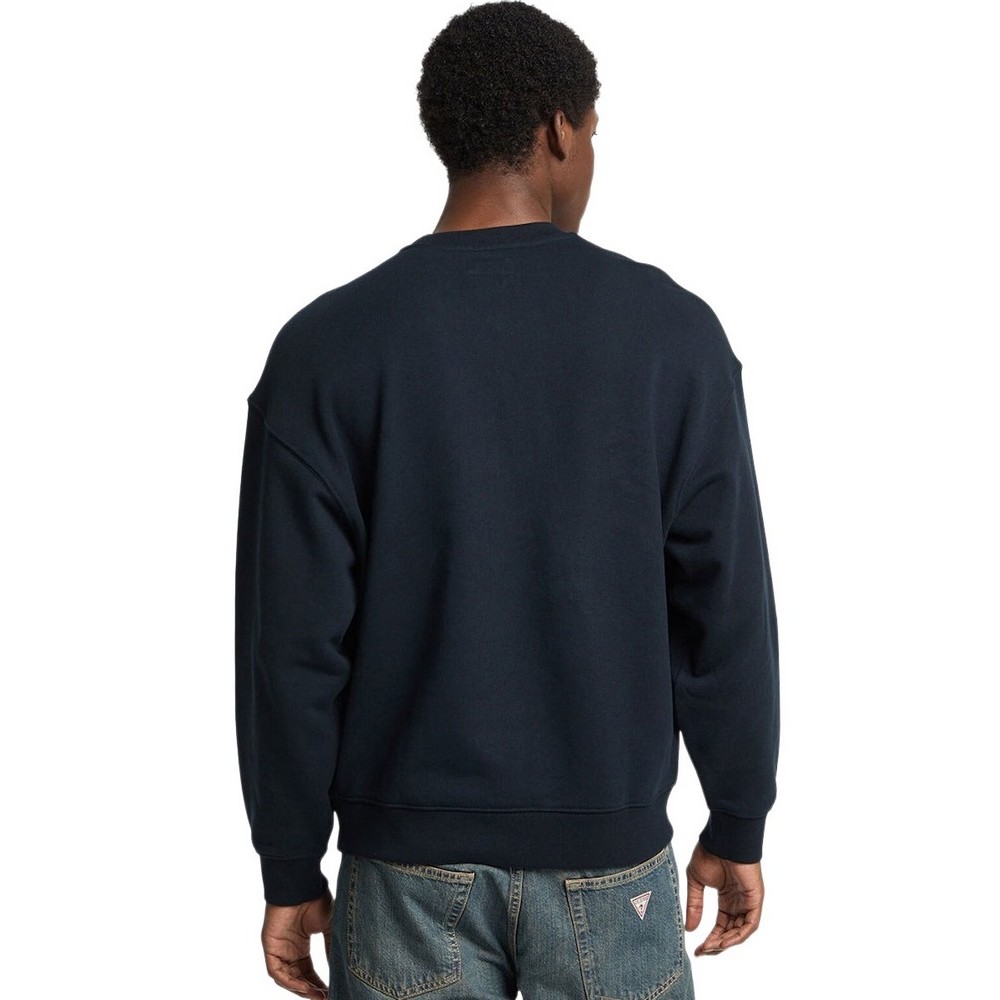 GUESS JEANS CN OS VINTAGE SWEAT ΜΠΛΟΥΖΑ ΦΟΥΤΕΡ ΑΝΔΡΙΚΗ DARK NAVY