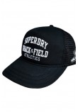 SUPERDRY D1 OVIN VINTAGE TRUCKER CAP ΚΑΠΕΛΟ ΑΝΔΡΙΚΟ BLACK