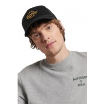 SUPERDRY D1 OVIN VINTAGE TRUCKER CAP ΚΑΠΕΛΟ ΑΝΔΡΙΚΟ BLACK/BLACK