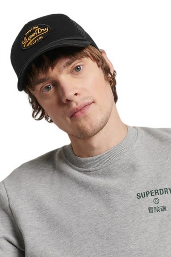 SUPERDRY D1 OVIN VINTAGE TRUCKER CAP ΚΑΠΕΛΟ ΓΥΝΑΙΚΕΙΟ BLACK/BLACK
