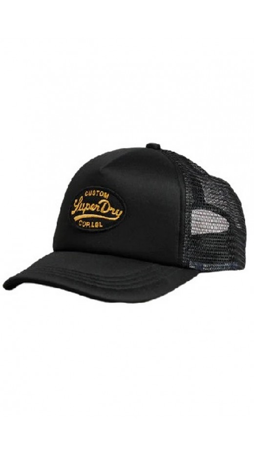 SUPERDRY D1 OVIN VINTAGE TRUCKER CAP ΚΑΠΕΛΟ ΓΥΝΑΙΚΕΙΟ BLACK/BLACK