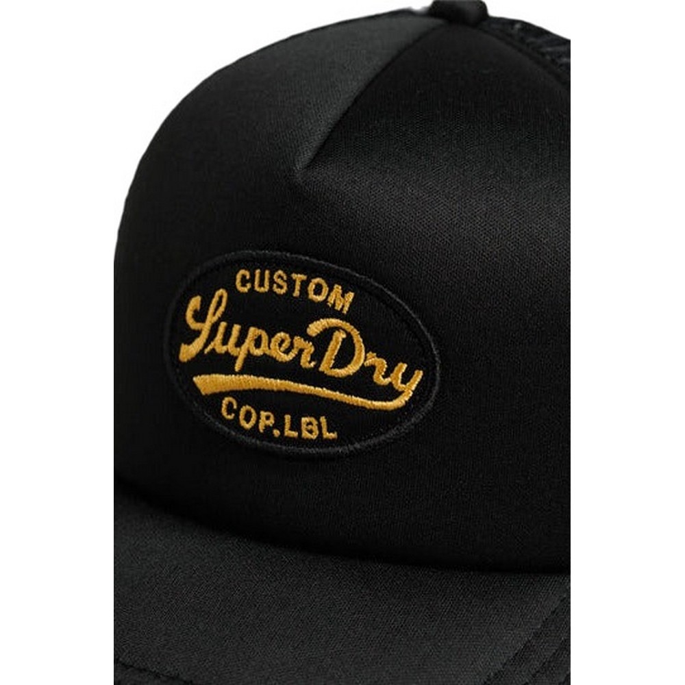 SUPERDRY D1 OVIN VINTAGE TRUCKER CAP ΚΑΠΕΛΟ ΑΝΔΡΙΚΟ BLACK/BLACK