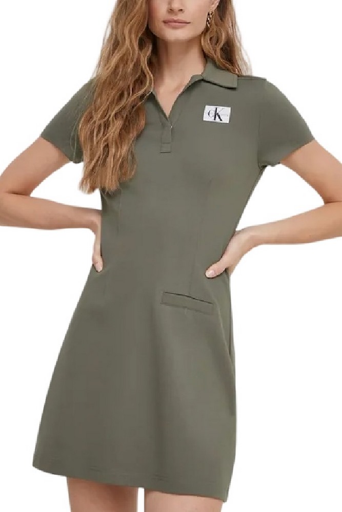 CALVIN KLEIN JEANS MILANO UTILITY DRESS ΦΟΡΕΜΑ ΓΥΝΑΙΚΕΙΟ OLIVE