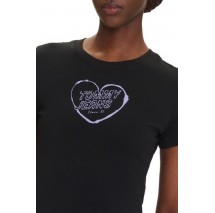 TOMMY JEANS SLIM SH HEART TEE T-SHIRT ΜΠΛΟΥΖΑ ΓΥΝΑΙΚΕΙΑ BLACK