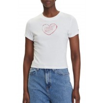 TOMMY JEANS SLIM SH HEART TEE T-SHIRT ΜΠΛΟΥΖΑ ΓΥΝΑΙΚΕΙΑ OFF WHITE