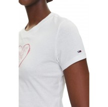 TOMMY JEANS SLIM SH HEART TEE T-SHIRT ΜΠΛΟΥΖΑ ΓΥΝΑΙΚΕΙΑ OFF WHITE