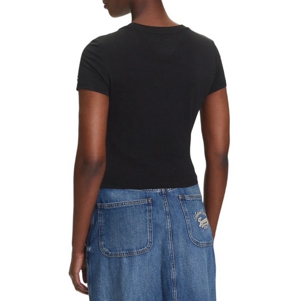 TOMMY JEANS SLIM SH HEART TEE T-SHIRT ΜΠΛΟΥΖΑ ΓΥΝΑΙΚΕΙΑ BLACK