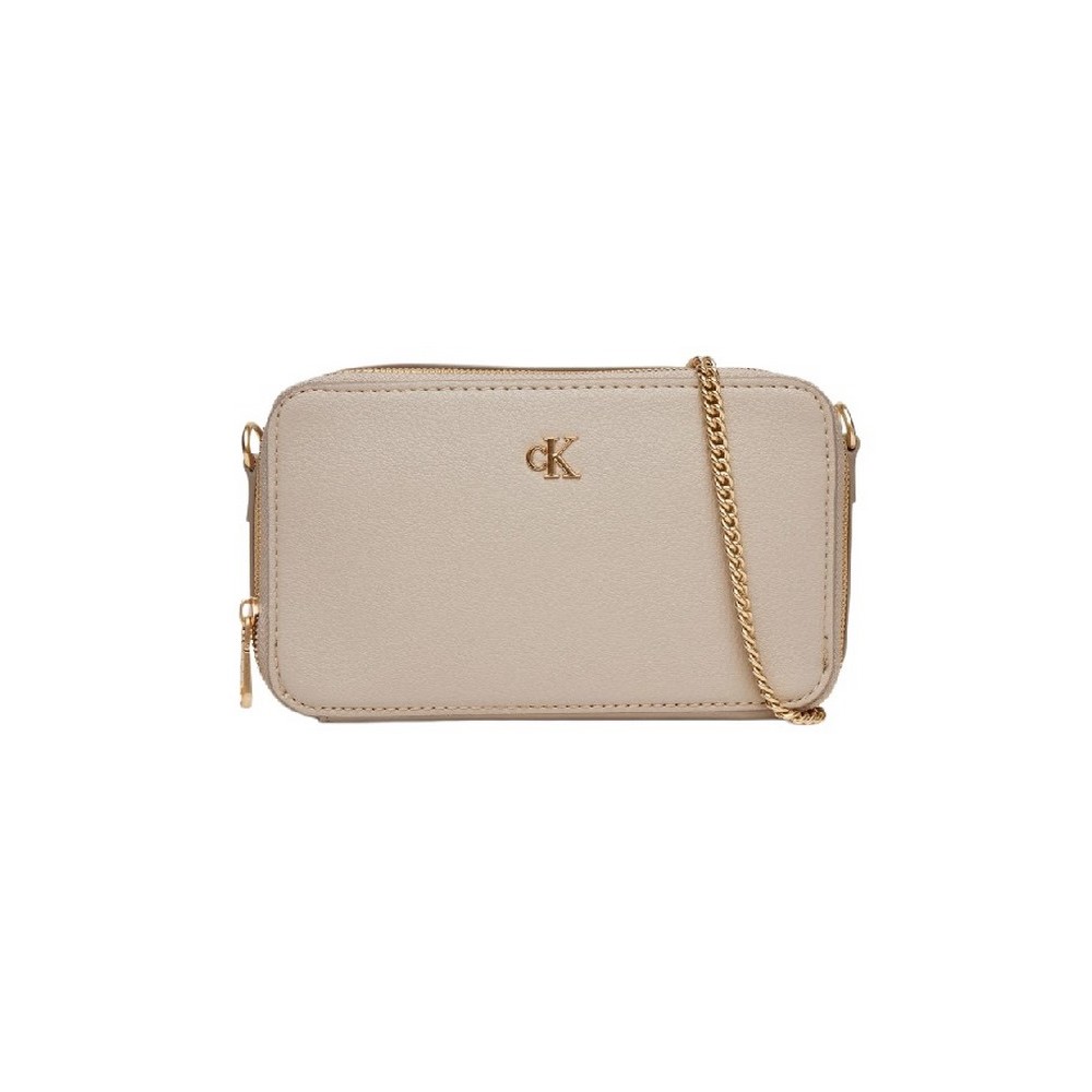 CALVIN KLEIN MINIMAL MONO CAMERA BAG ΤΣΑΝΤΑ ΓΥΝΑΙΚΕΙΑ TAUPE