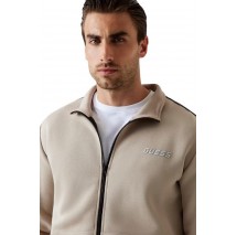 GUESS MICKEY FULL ZIP SWEATSHIRT ΖΑΚΕΤΑ ΦΟΥΤΕΡ ΑΝΔΡΙΚΗ BEIGE