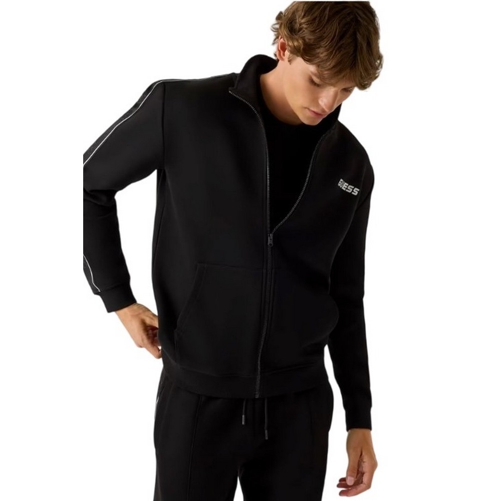 GUESS MICKEY FULL ZIP SWEATSHIRT ΖΑΚΕΤΑ ΦΟΥΤΕΡ ΑΝΔΡΙΚΗ BLACK