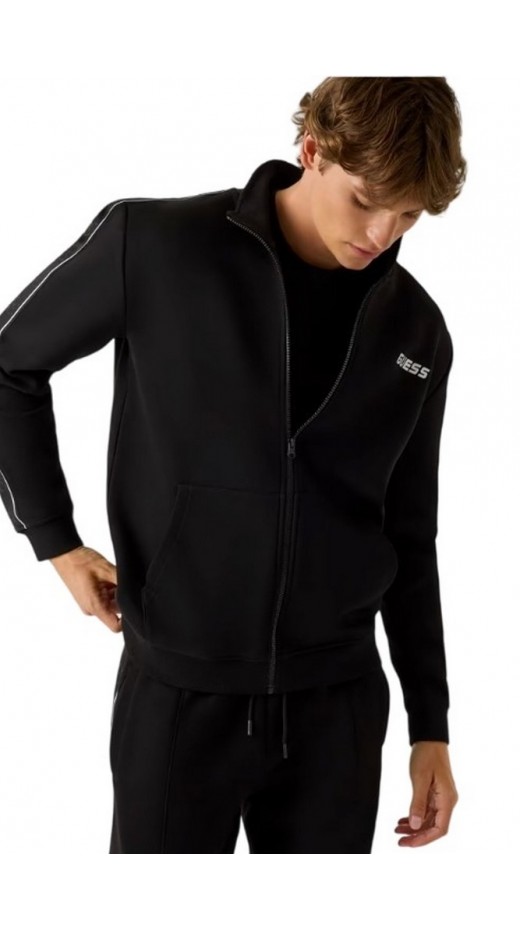 GUESS MICKEY FULL ZIP SWEATSHIRT ΖΑΚΕΤΑ ΦΟΥΤΕΡ ΑΝΔΡΙΚΗ BLACK