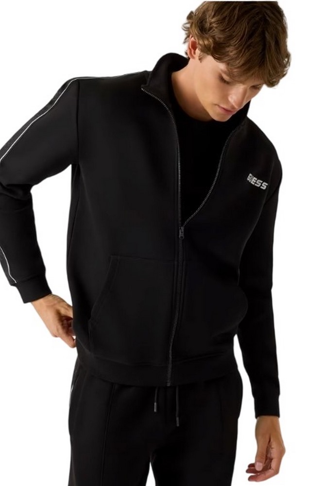 GUESS MICKEY FULL ZIP SWEATSHIRT ΖΑΚΕΤΑ ΦΟΥΤΕΡ ΑΝΔΡΙΚΗ BLACK