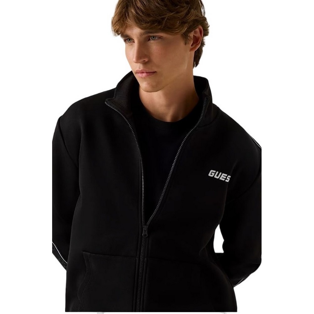 GUESS MICKEY FULL ZIP SWEATSHIRT ΖΑΚΕΤΑ ΦΟΥΤΕΡ ΑΝΔΡΙΚΗ BLACK