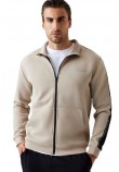 GUESS MICKEY FULL ZIP SWEATSHIRT ΖΑΚΕΤΑ ΦΟΥΤΕΡ ΑΝΔΡΙΚΗ BEIGE