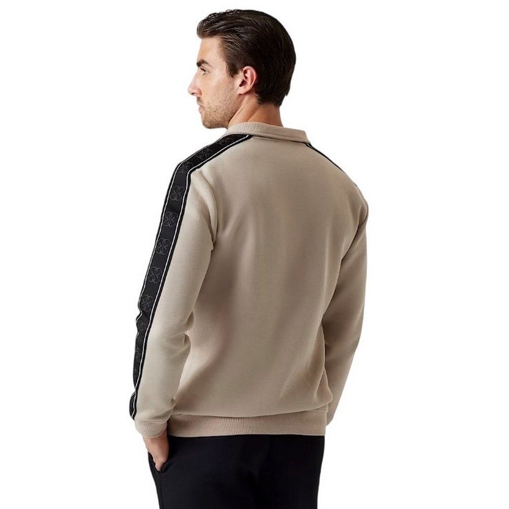 GUESS MICKEY FULL ZIP SWEATSHIRT ΖΑΚΕΤΑ ΦΟΥΤΕΡ ΑΝΔΡΙΚΗ BEIGE