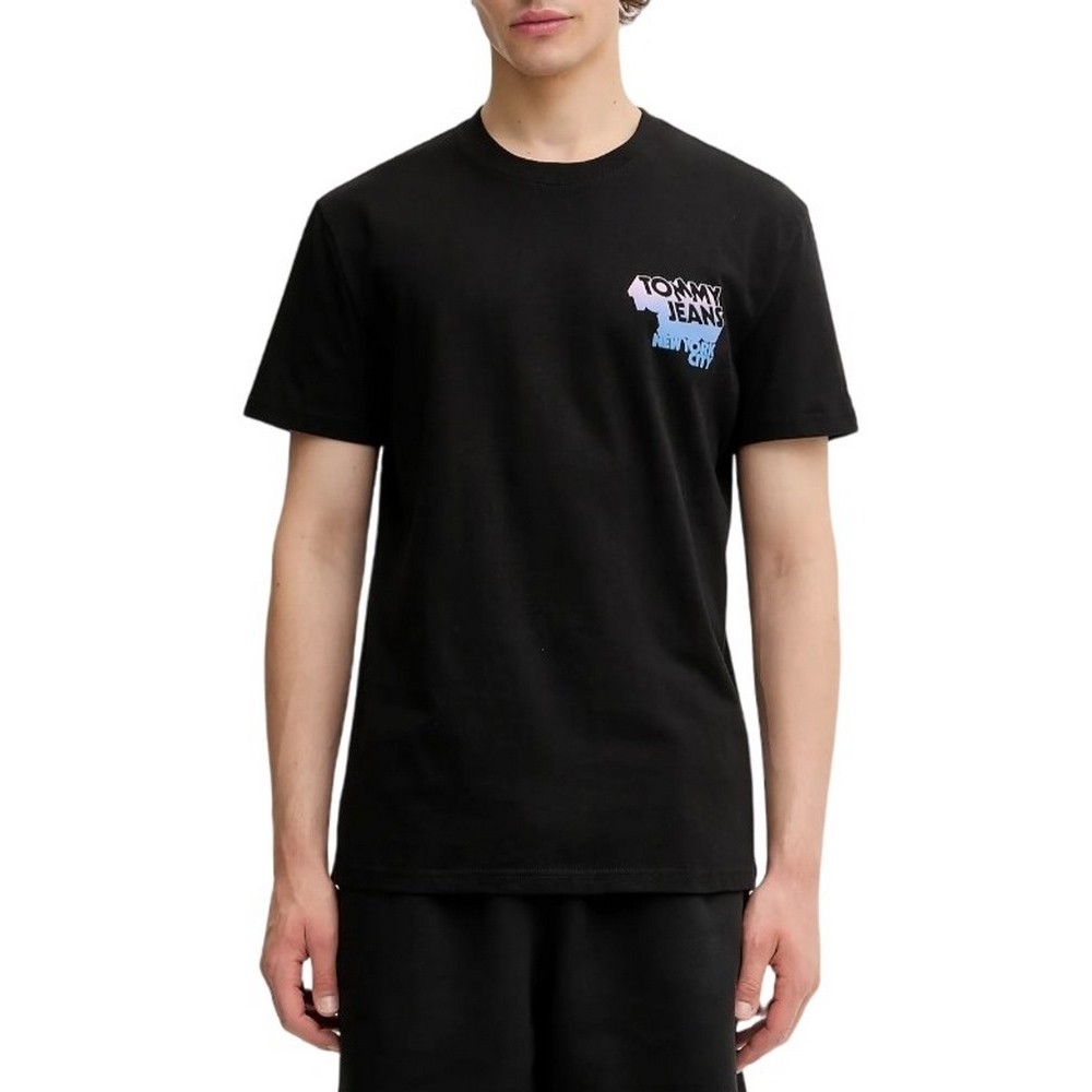 TOMMY JEANS REG STACK BACKPRINT TEE T-SHIRT ΜΠΛΟΥΖΑ ΑΝΔΡΙΚΗ BLACK