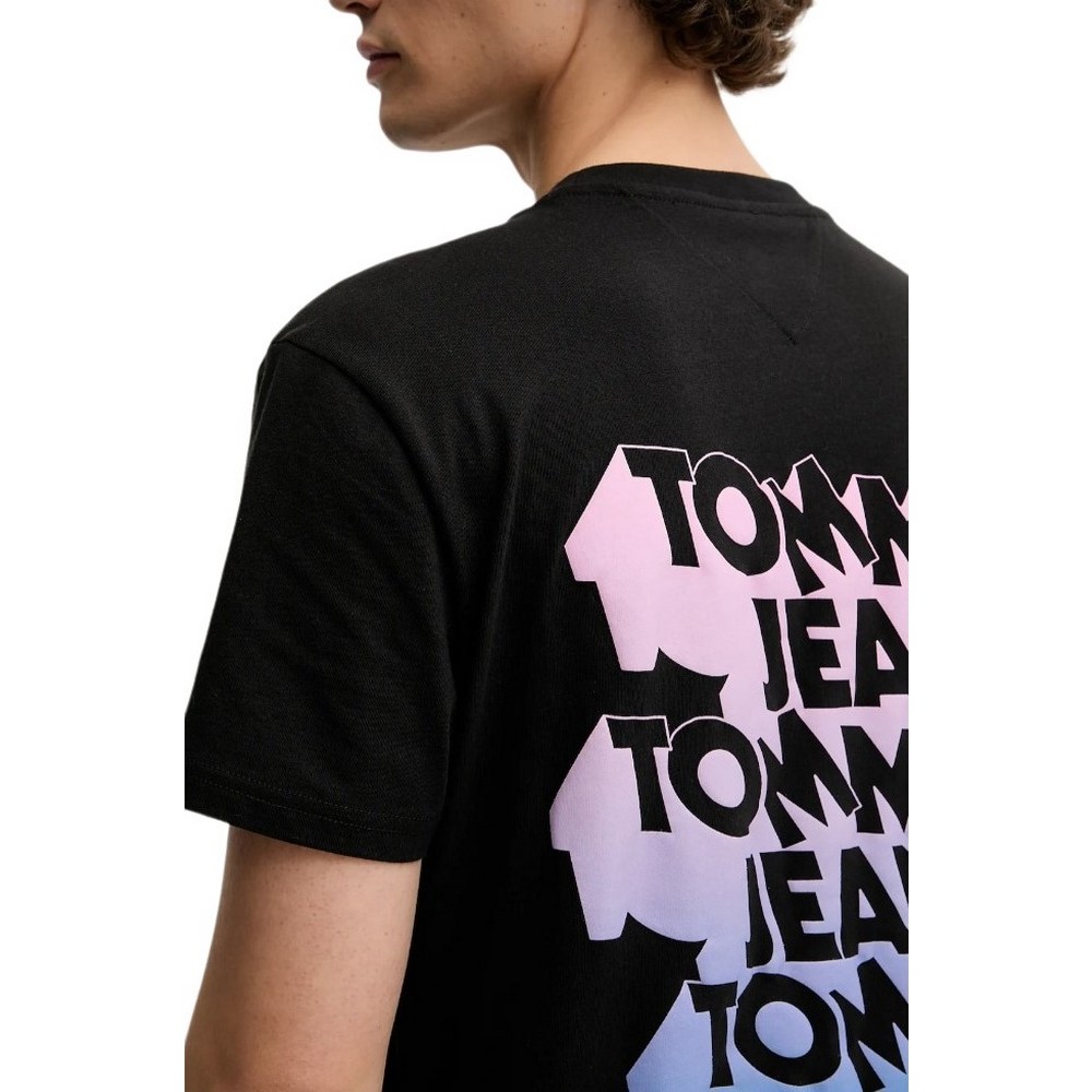 TOMMY JEANS REG STACK BACKPRINT TEE T-SHIRT ΜΠΛΟΥΖΑ ΑΝΔΡΙΚΗ BLACK