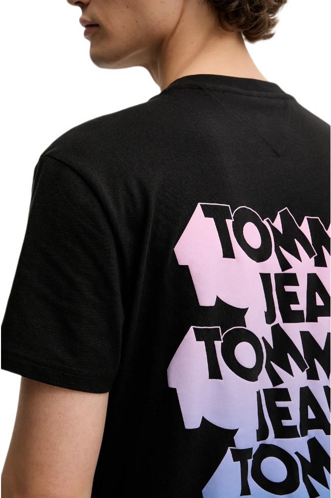 TOMMY JEANS REG STACK BACKPRINT TEE T-SHIRT ΜΠΛΟΥΖΑ ΑΝΔΡΙΚΗ BLACK