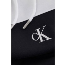 CALVIN KLEIN JEANS COLOR BLOCK HOODIE ΜΠΛΟΥΖΑ ΦΟΥΤΕΡ ΓΥΝΑΙΚΕΙΑ BLACK/WHITE