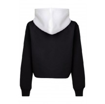 CALVIN KLEIN JEANS COLOR BLOCK HOODIE ΜΠΛΟΥΖΑ ΦΟΥΤΕΡ ΓΥΝΑΙΚΕΙΑ BLACK/WHITE