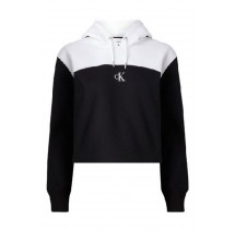 CALVIN KLEIN JEANS COLOR BLOCK HOODIE ΜΠΛΟΥΖΑ ΦΟΥΤΕΡ ΓΥΝΑΙΚΕΙΑ BLACK/WHITE