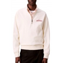 CALVIN KLEIN JEANS PRMM TRRY CHN STTCH ΜΠΛΟΥΖΑ ΦΟΥΤΕΡ ΑΝΔΡΙΚΗ OFF WHITE