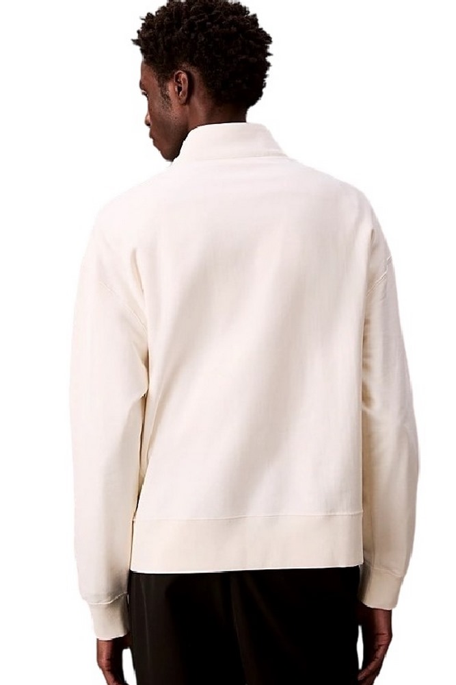 CALVIN KLEIN JEANS PRMM TRRY CHN STTCH ΜΠΛΟΥΖΑ ΦΟΥΤΕΡ ΑΝΔΡΙΚΗ OFF WHITE