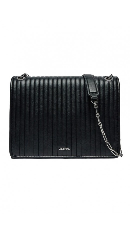 CALVIN KLEIN MINI LINE QUILT SHOULDER BAG ΤΣΑΝΤΑ ΓΥΝΑΙΚΕΙΑ BLACK