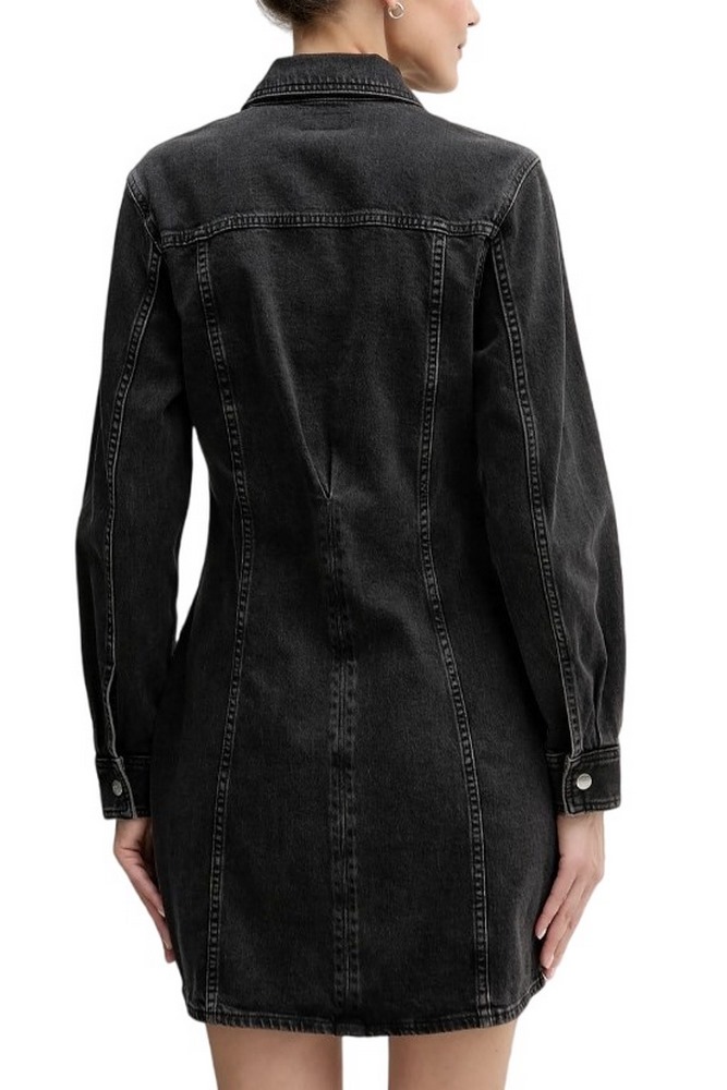 CALVIN KLEIN LS DENIM MINI DRESS ESSENTIAL ΦΟΡΕΜΑ ΓΥΝΑΙΚΕΙΟ BLACK DENIM