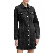 CALVIN KLEIN LS DENIM MINI DRESS ESSENTIAL ΦΟΡΕΜΑ ΓΥΝΑΙΚΕΙΟ BLACK DENIM