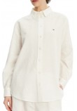 TOMMY JEANS RLX LINEN SHIRT ΠΟΥΚΑΜΙΣΟ ΓΥΝΑΙΚΕΙΟ OFF WHITE