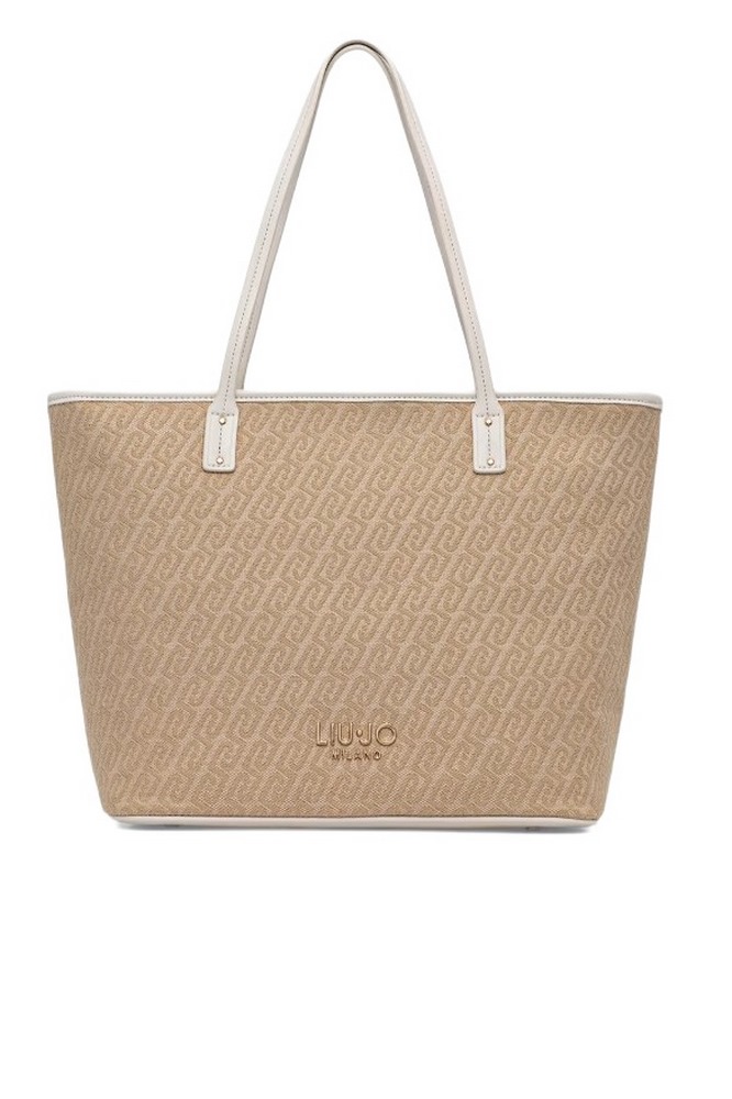 LIU JO EVRIM MIN OF 2 M TOTE AA6070T378A  ΤΣΑΝΤΑ ΓΥΝΑΙΚΕΙΑ BEIGE