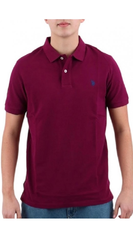 U.S POLO ASSN  41029 POLO T-SHIRT ΜΠΛΟΥΖΑ ΑΝΔΡΙΚΗ BORDEAUX