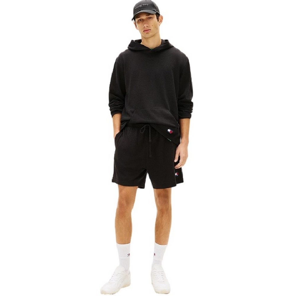 TOMMY JEANS WAFFLE BEACH SHORT ΒΕΡΜΟΥΔΑ ΑΝΔΡΙΚΗ BLACK
