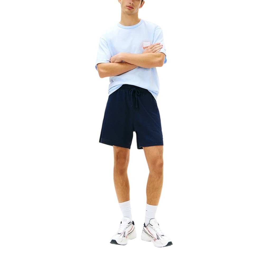 TOMMY JEANS WAFFLE BEACH SHORT ΒΕΡΜΟΥΔΑ ΑΝΔΡΙΚΗ NAVY