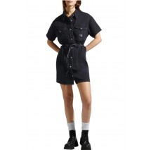 CALVIN KLEIN JEANS SHORT SLEEVE UTILITY SHIRT DRESS ΦΟΡΕΜΑ ΓΥΝΑΙΚΕΙΟ BLACK DENIM