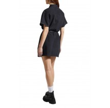 CALVIN KLEIN JEANS SHORT SLEEVE UTILITY SHIRT DRESS ΦΟΡΕΜΑ ΓΥΝΑΙΚΕΙΟ BLACK DENIM