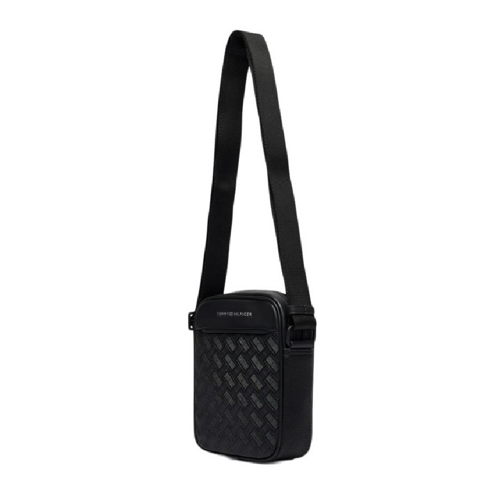 TOMMY HILFIGER MODERN MONOGRAM MINI REPORTER ΤΣΑΝΤΑ ΑΝΔΡΙΚΗ BLACK