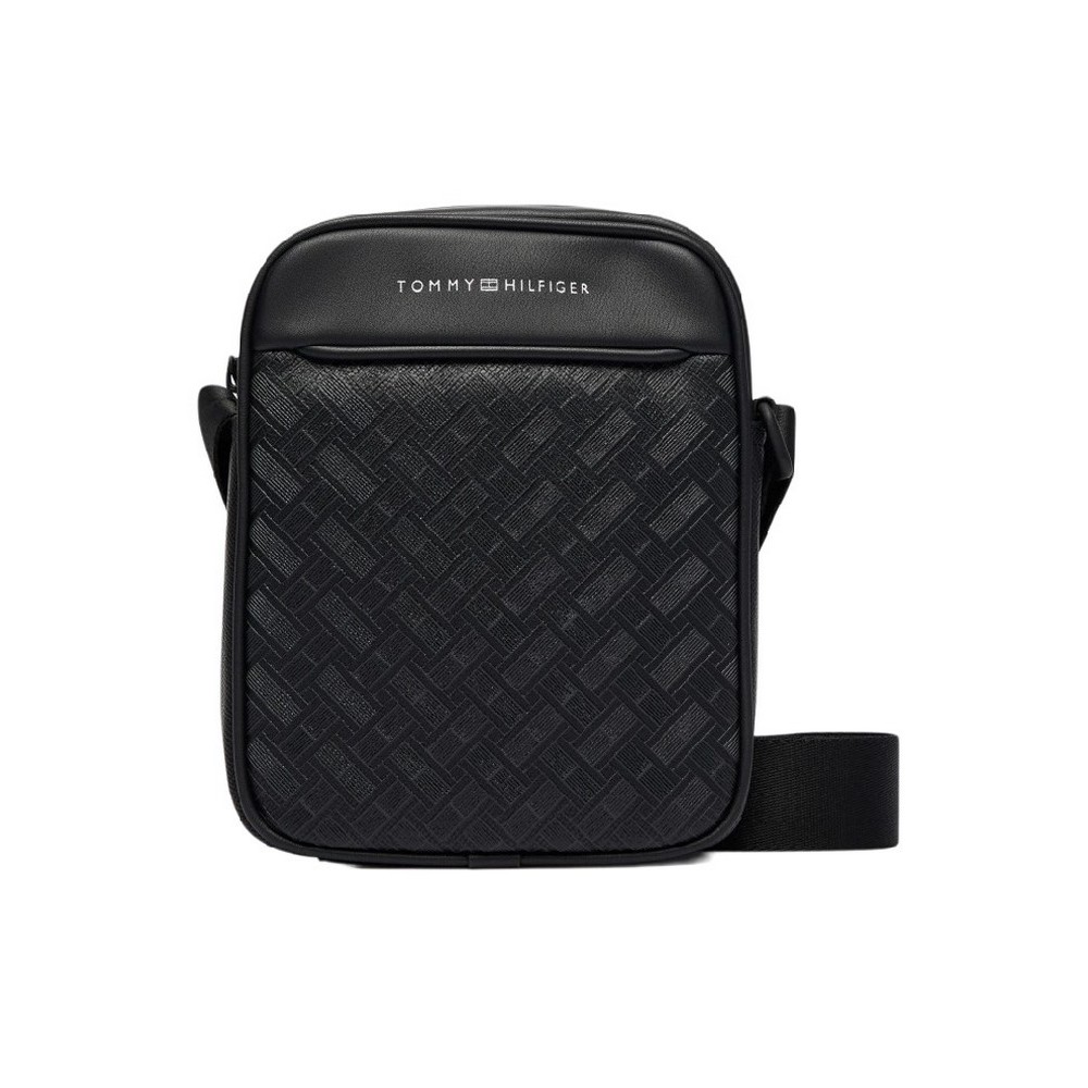 TOMMY HILFIGER MODERN MONOGRAM MINI REPORTER ΤΣΑΝΤΑ ΑΝΔΡΙΚΗ BLACK