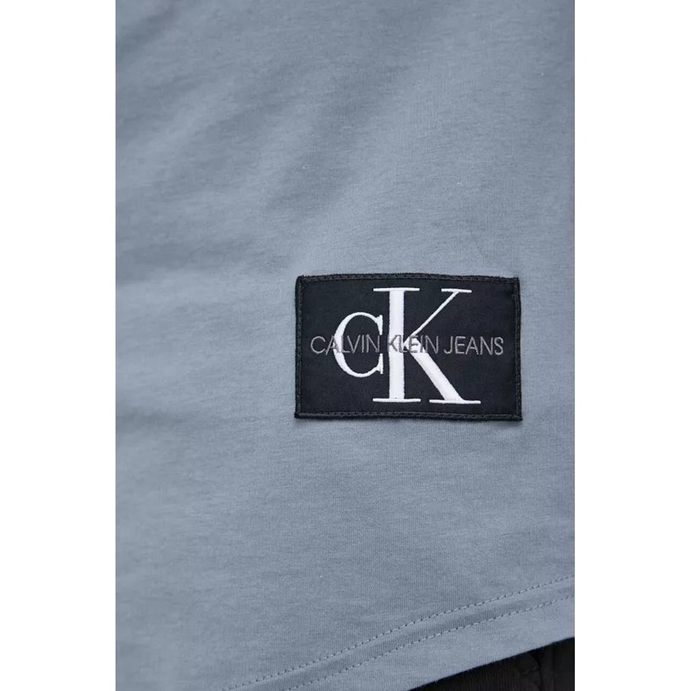 CALVIN KLEIN JEANS BADGE TURN UP SLEEVE  T-SHIRT ΑΝΤΡΙΚΟ OVERCAST GREY