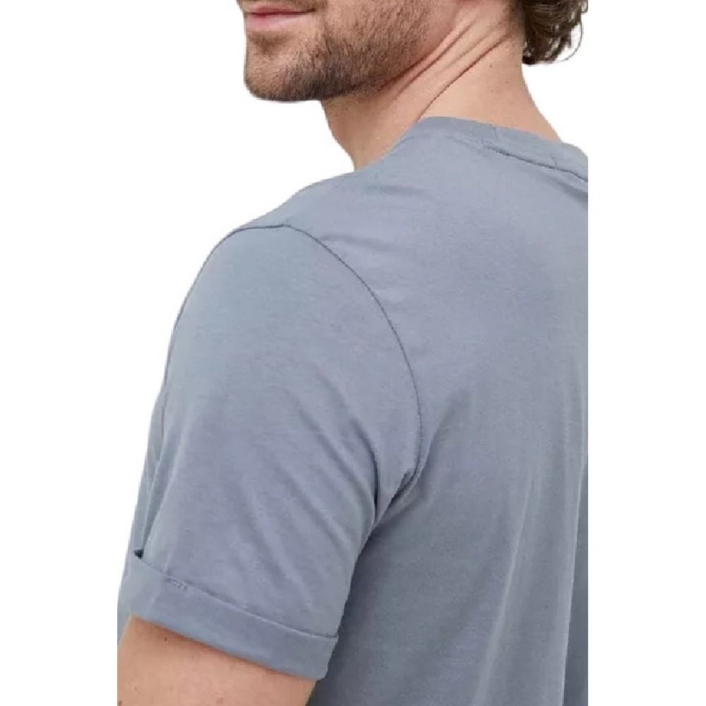 CALVIN KLEIN JEANS BADGE TURN UP SLEEVE  T-SHIRT ΑΝΤΡΙΚΟ OVERCAST GREY