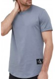 CALVIN KLEIN JEANS BADGE TURN UP SLEEVE  T-SHIRT ΑΝΤΡΙΚΟ OVERCAST GREY