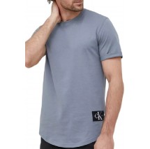 CALVIN KLEIN JEANS BADGE TURN UP SLEEVE  T-SHIRT ΑΝΤΡΙΚΟ OVERCAST GREY