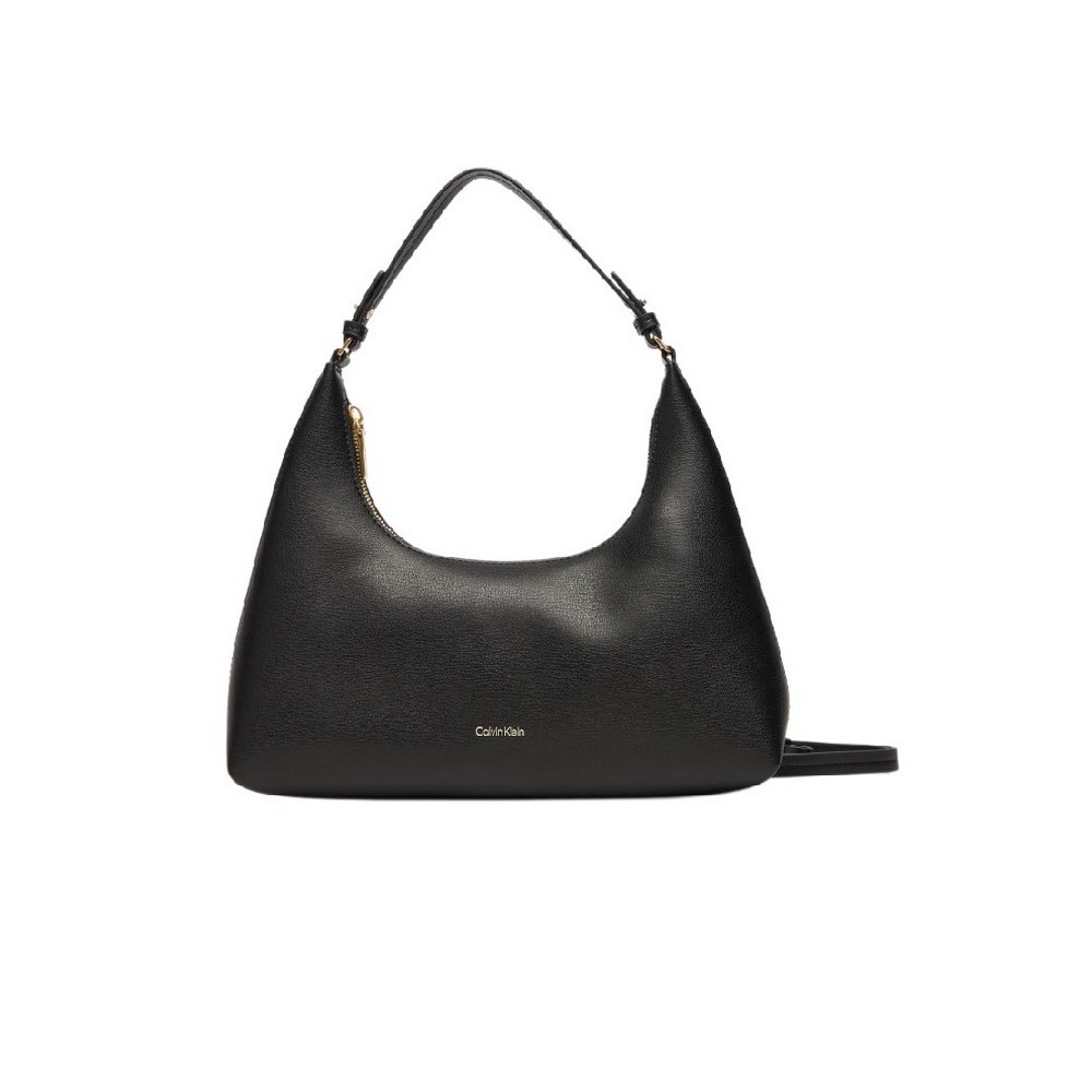 CALVIN  KLEIN FOIL LOGO SHOULDER BAG ΤΣΑΝΤΑ ΓΥΝΑΙΚΕΙΑ BLACK