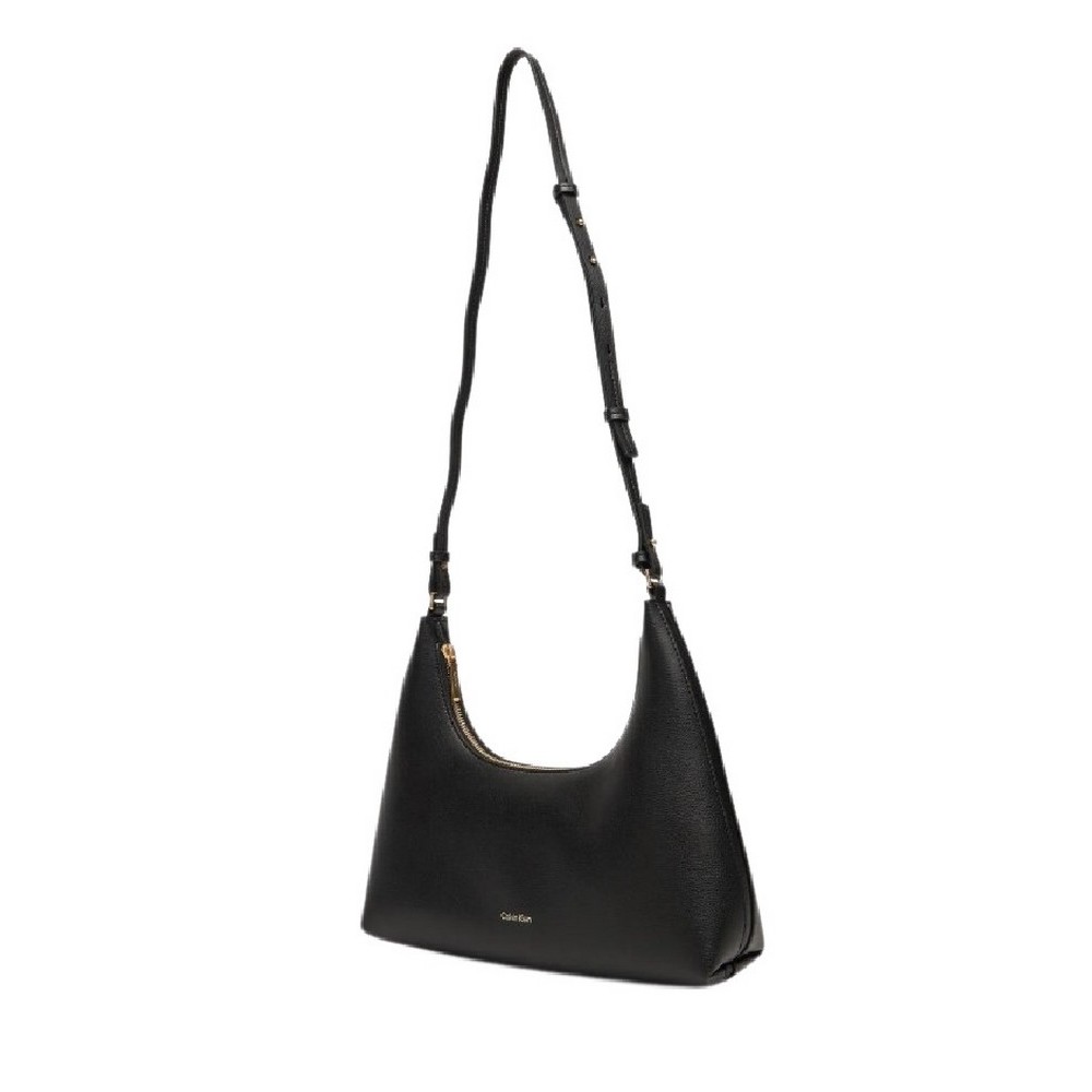 CALVIN  KLEIN FOIL LOGO SHOULDER BAG ΤΣΑΝΤΑ ΓΥΝΑΙΚΕΙΑ BLACK