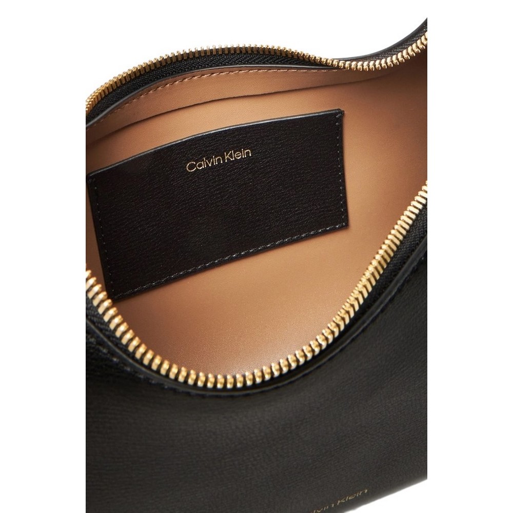 CALVIN  KLEIN FOIL LOGO SHOULDER BAG ΤΣΑΝΤΑ ΓΥΝΑΙΚΕΙΑ BLACK