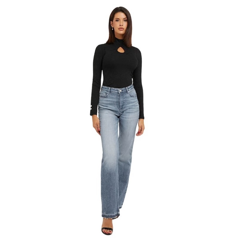 GUESS LS CLIO TOP ΜΠΛΟΥΖΑ ΓΥΝΑΙΚΕΙΑ BLACK