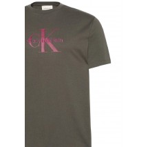 CALVIN KLEIN JEANS HERO MONOLOGO TEE T-SHIRT ΜΠΛΟΥΖΑ ΑΝΔΡΙΚΗ BROWN
